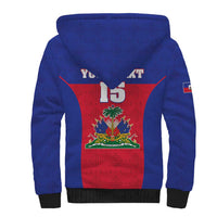 Custom Haiti Football Sherpa Hoodie Les Grenadiers 2026 Back to the World Cup - Wonder Print Shop