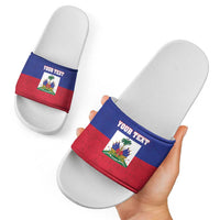 Custom Haiti Football Slide Sandals Les Grenadiers 2026 Back to the World Cup - Wonder Print Shop