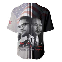 Martin Luther King And Malcolm X Baseball Jersey Two Minds One Movement - Wonder Print Shop