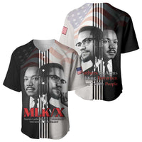 Martin Luther King And Malcolm X Baseball Jersey Two Minds One Movement - Wonder Print Shop