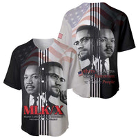 Martin Luther King And Malcolm X Baseball Jersey Two Minds One Movement - Wonder Print Shop