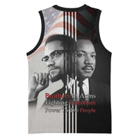 Martin Luther King And Malcolm X Basketball Jersey Two Minds One Movement - Wonder Print Shop