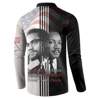 Martin Luther King And Malcolm X Button Sweatshirt Two Minds One Movement - Wonder Print Shop
