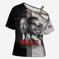 Martin Luther King And Malcolm X Cross Shoulder Shirt Two Minds One Movement - Wonder Print Shop