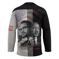 Martin Luther King And Malcolm X Hockey Jersey Two Minds One Movement - Wonder Print Shop
