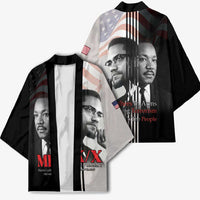 Martin Luther King And Malcolm X Kimono Two Minds One Movement - Wonder Print Shop