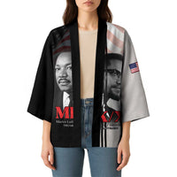 Martin Luther King And Malcolm X Kimono Two Minds One Movement - Wonder Print Shop