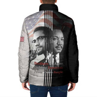 Martin Luther King And Malcolm X Padded Jacket Two Minds One Movement - Wonder Print Shop