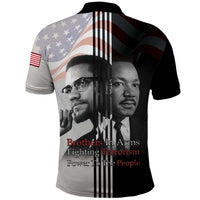 Martin Luther King And Malcolm X Polo Shirt Two Minds One Movement - Wonder Print Shop