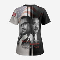Martin Luther King And Malcolm X Scrub Top Two Minds One Movement - Wonder Print Shop