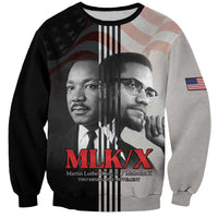 Martin Luther King And Malcolm X Sweatshirt Two Minds One Movement - Wonder Print Shop