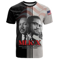 Martin Luther King And Malcolm X T Shirt Two Minds One Movement - Wonder Print Shop