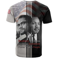 Martin Luther King And Malcolm X T Shirt Two Minds One Movement - Wonder Print Shop