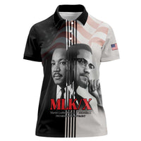 Martin Luther King And Malcolm X Women Polo Shirt Two Minds One Movement - Wonder Print Shop