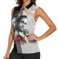 Martin Luther King And Malcolm X Women Sleeveless Polo Shirt Two Minds One Movement - Wonder Print Shop