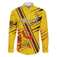 Custom Zimbabwe Football Family Matching Off The Shoulder Long Sleeve Dress and Hawaiian Shirt Go Warriors