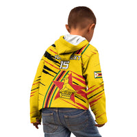Custom Zimbabwe Football Kid Hoodie Go Warriors