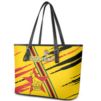 Custom Zimbabwe Football Leather Tote Bag Go Warriors
