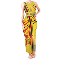 Custom Zimbabwe Football Tank Maxi Dress Go Warriors