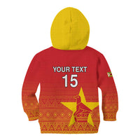 Custom Zimbabwe Cricket Kid Hoodie Go Chevrons