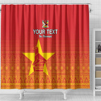 Custom Zimbabwe Cricket Shower Curtain Go Chevrons