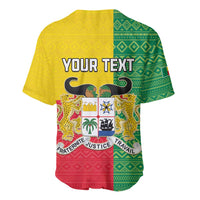 Personalised Benin Baseball Jersey Coat Of Arms Flag Style