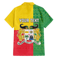 Personalised Benin Family Matching Summer Maxi Dress and Hawaiian Shirt Coat Of Arms Flag Style