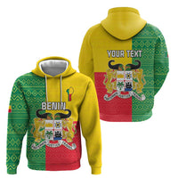 Personalised Benin Hoodie Coat Of Arms Flag Style