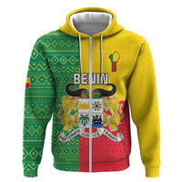 Personalised Benin Hoodie Coat Of Arms Flag Style