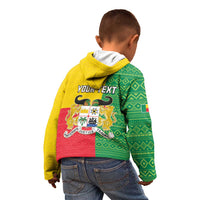 Personalised Benin Kid Hoodie Coat Of Arms Flag Style