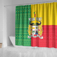 Personalised Benin Shower Curtain Coat Of Arms Flag Style