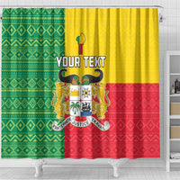 Personalised Benin Shower Curtain Coat Of Arms Flag Style