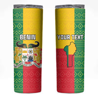 Personalised Benin Skinny Tumbler Coat Of Arms Flag Style