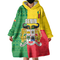Personalised Benin Wearable Blanket Hoodie Coat Of Arms Flag Style