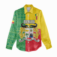 Personalised Benin Women Casual Shirt Coat Of Arms Flag Style
