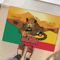 Personalised Benin Leopard Rubber Doormat Stay True - Stay Wild