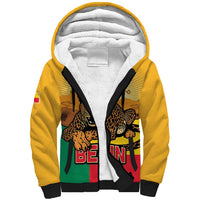 Personalised Benin Leopard Sherpa Hoodie Stay True - Stay Wild