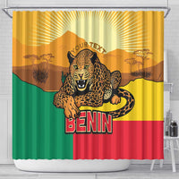 Personalised Benin Leopard Shower Curtain Stay True - Stay Wild
