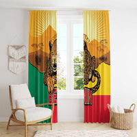 Personalised Benin Leopard Window Curtain Stay True - Stay Wild