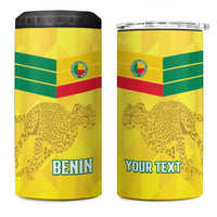 Custom Benin Football 4 in 1 Can Cooler Tumbler Go Cheetahs