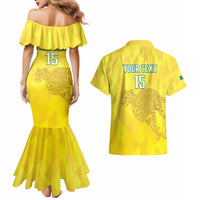 Custom Benin Football Couples Matching Mermaid Dress and Hawaiian Shirt Go Cheetahs
