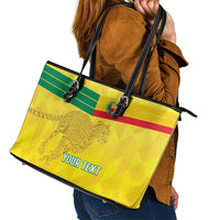 Custom Benin Football Leather Tote Bag Go Cheetahs