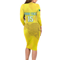 Custom Benin Football Long Sleeve Bodycon Dress Go Cheetahs