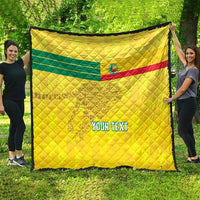 Custom Benin Football Quilt Go Cheetahs