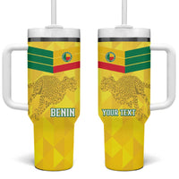 Custom Benin Football Tumbler With Handle Go Cheetahs