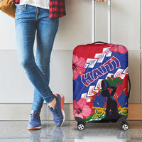 Haiti Luggage Cover Neg Maron Polynesian