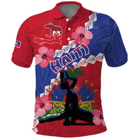 Haiti Polo Shirt Neg Maron Polynesian