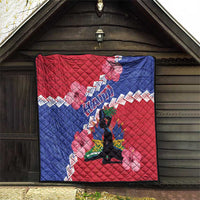 Haiti Quilt Neg Maron Polynesian