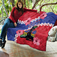 Haiti Quilt Neg Maron Polynesian