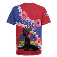 Haiti Rugby Jersey Neg Maron Polynesian